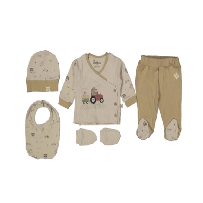 Bebi set bež 241785 - pamučni set za bebe