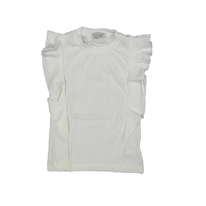 Majica bela 121170 - elegantna majica za devojčice