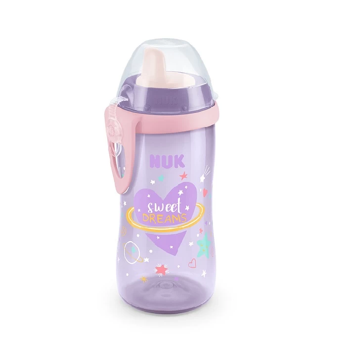 NUK Ljubičasta Kiddy Cup Glow Dark 255541 - svetleća flašica