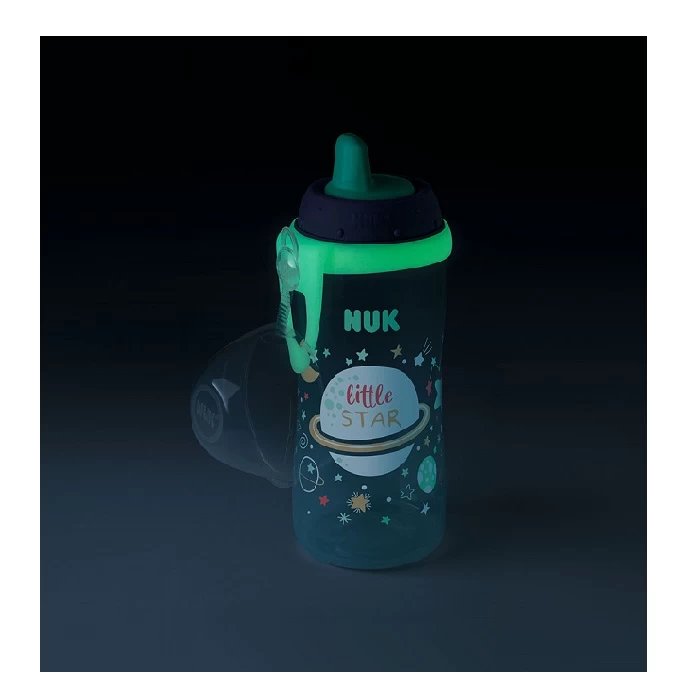 NUK Zelena Kiddy Cup Glow Dark 255541 - svetleća flašica 