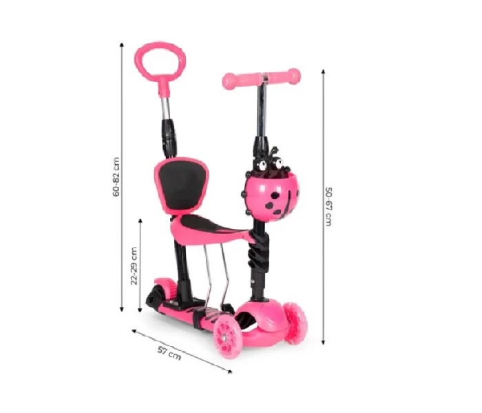 Trotinet 5u1 Giga Pink S979CPIN - trotinet za decu 5u1