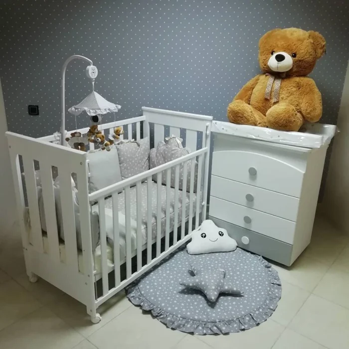 Krevetac za bebe Holly beli - dečiji krevetac od drveta - Image 3