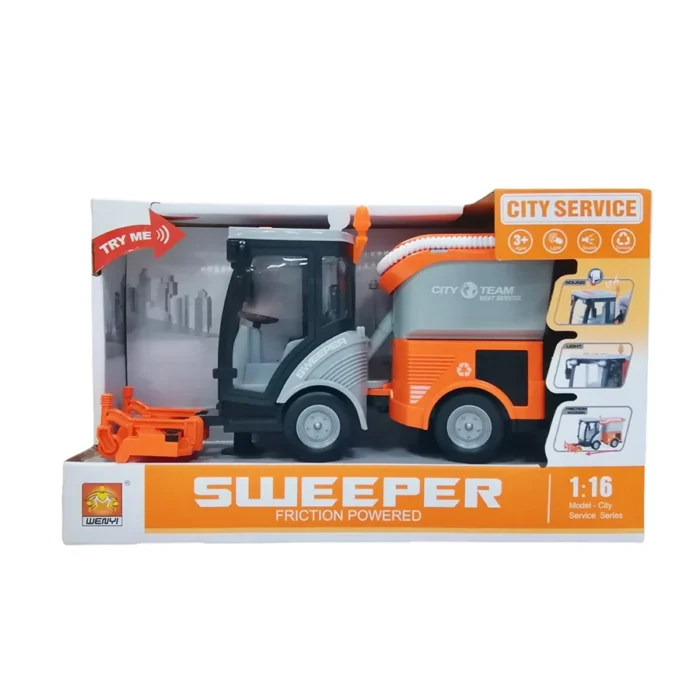 Narandžasto vozilo WY682A - smećarski auto, čištač puteva - Image 1