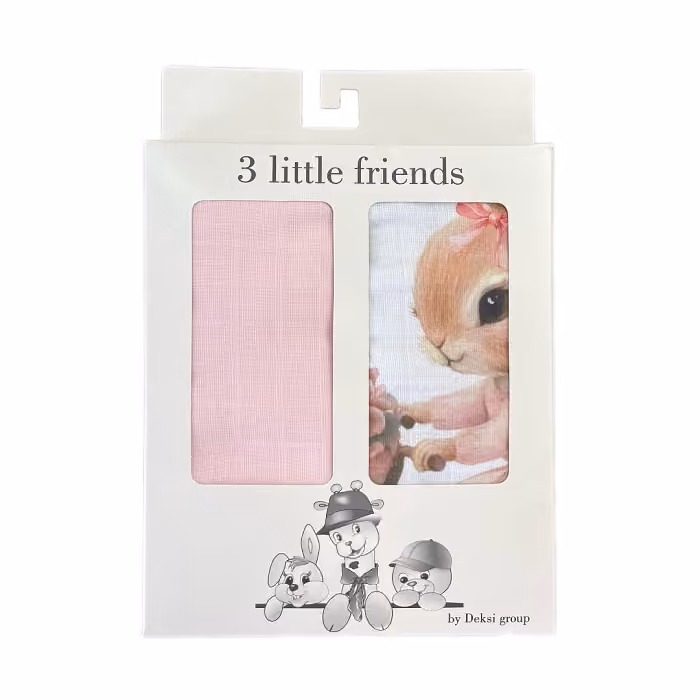 Muslin tetra pelene zeka roze